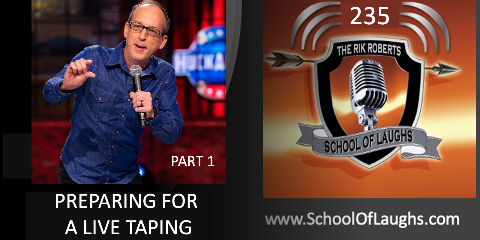 Preparing for a live comedy recording Preparing for a live comedy recording